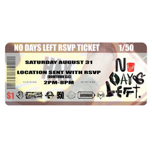 NODAYSLEFT RSVP