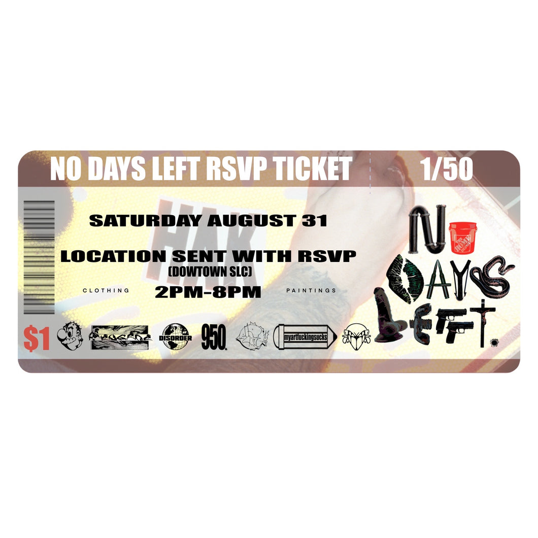 NODAYSLEFT RSVP