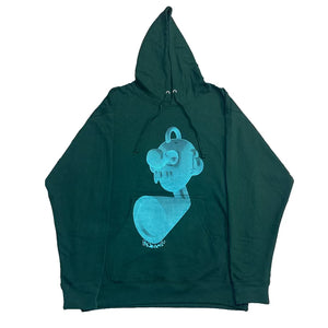 green hoodie